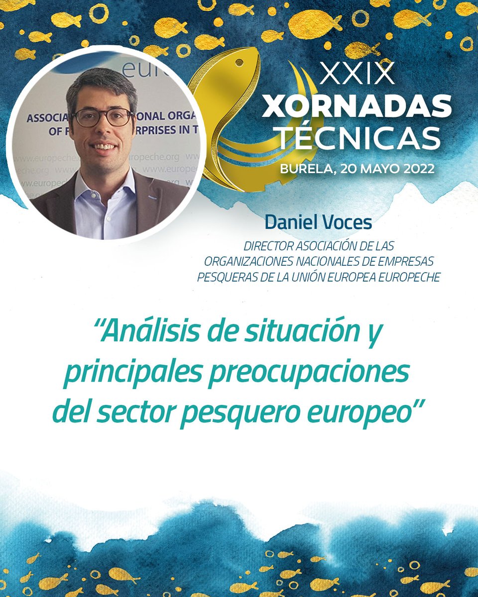 FExpomar's tweet photo. Después de una interesante intervención de Ignacio Gandarias sobre las normativas pesqueras, le toca el turno a Daniel Voces, Director de  @EuropecheOrg , que hará un análisis de situación y las principales preocupaciones del sector pesquero europeo. 
👉 https://t.co/0iXSqjg3TI https://t.co/NHRI5OLfeu