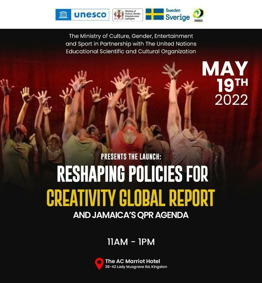 FYI: @CaribbeanUnesco 'ReShaping Policies for Creativity – Addressing culture as a global public good.' tockify.com/carib.events/d… #UNESCO #Caribbean #Jamaica #Kingston #QPR #CreativeSectors #Policy