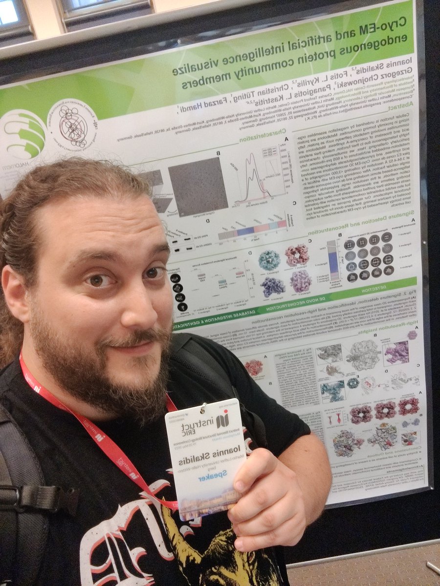 imjohnskal's tweet photo. Here I am, waiting for people interested in our work at the @instructhub #ibsbc2022 conference! Come talk about all things #cellextracts #metabolons and #cryoem! #kastritislab https://t.co/xW852m4uSp