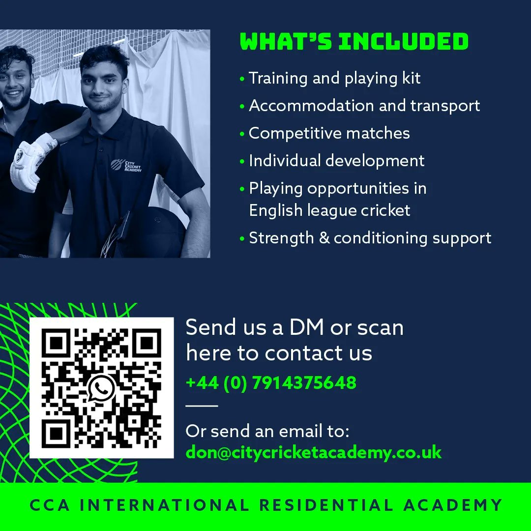 We are excited to announce our International Residential Academy after a gap of 2 years!!

Contact us for more details 
Whatsapp  : +447914375648
Email : don@citycricketacademy.co.uk 

#residential #cricket #international #academy #cricket2022 #cricketcoaching #academy  #uk