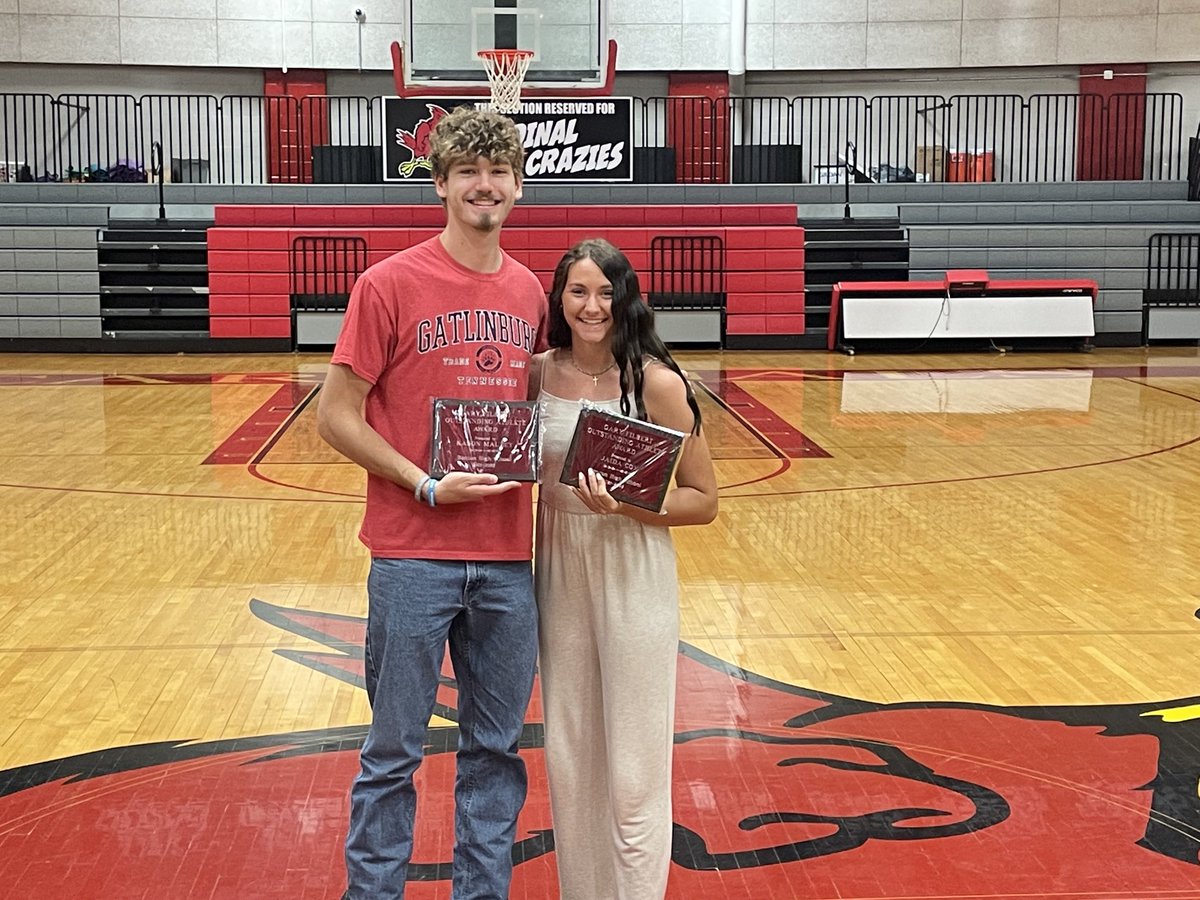 Gary Filbert Award winners:
⁦
Kason Mauzey &amp; Jaida Cox

⁦<a href="/bentoncardinals/">Benton Cardinals</a>⁩ ⁦<a href="/BHSSportsMarke3/">BHS_SportsMarketing</a>⁩