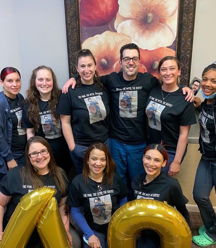 AmDentSolutions's tweet photo. The Man, The Myth, THE DENTIST! Happy Birthday to Dr. Neil! We had fun in our Wyomissing office celebrating this week 🎂🥳 https://t.co/9GC5u6IKbQ