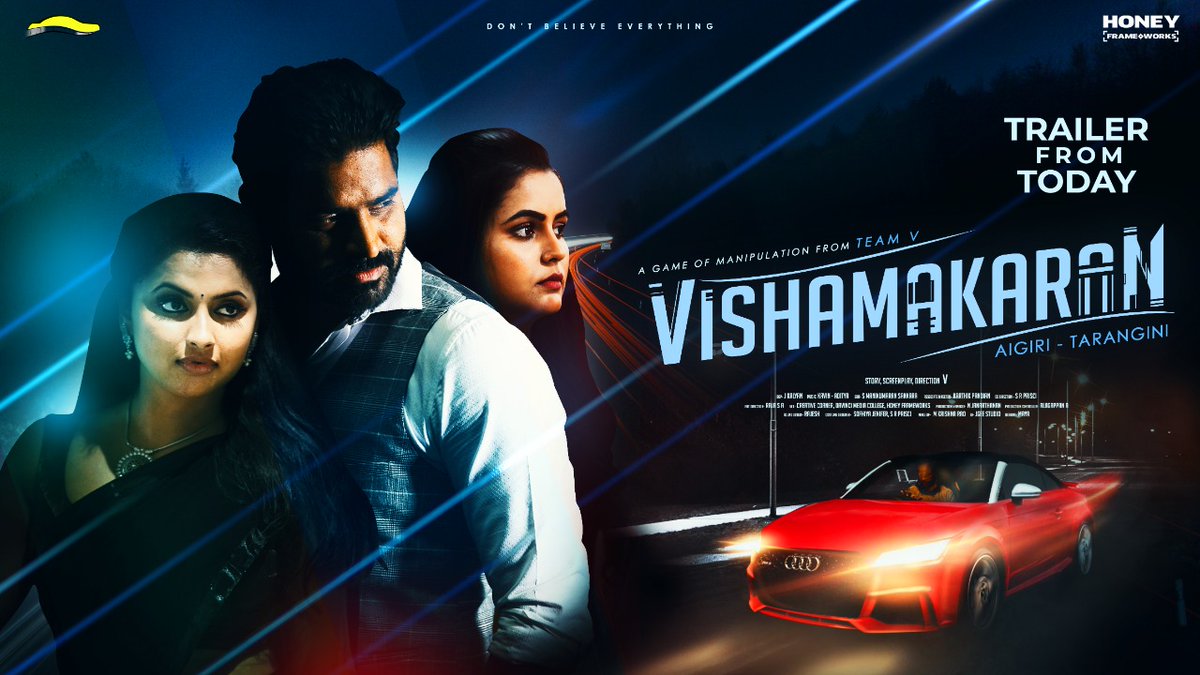 Vishamakaran! the real manipulator⚡ Witness the action overloaded #vishamakaran in theatres on May 27th 🌟 A perfect entertainer to enjoy this summer 🤩 . Watch Full Trailer - bit.ly/3NmQ67I @AndTheNameIsV @AnickaVikhraman @ChaitrareddyO #VishamakaranFromMay27 ❤️‍🔥