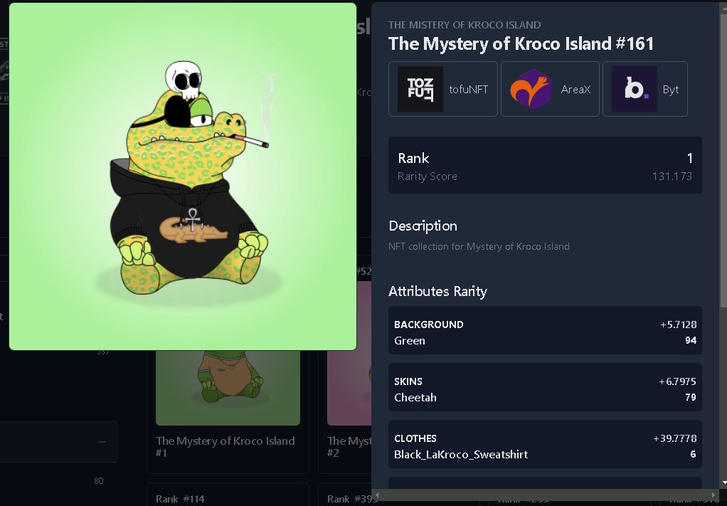 We are happy to announce our rarity analysis tool, check out your Krocos on the website: krocoisland.com