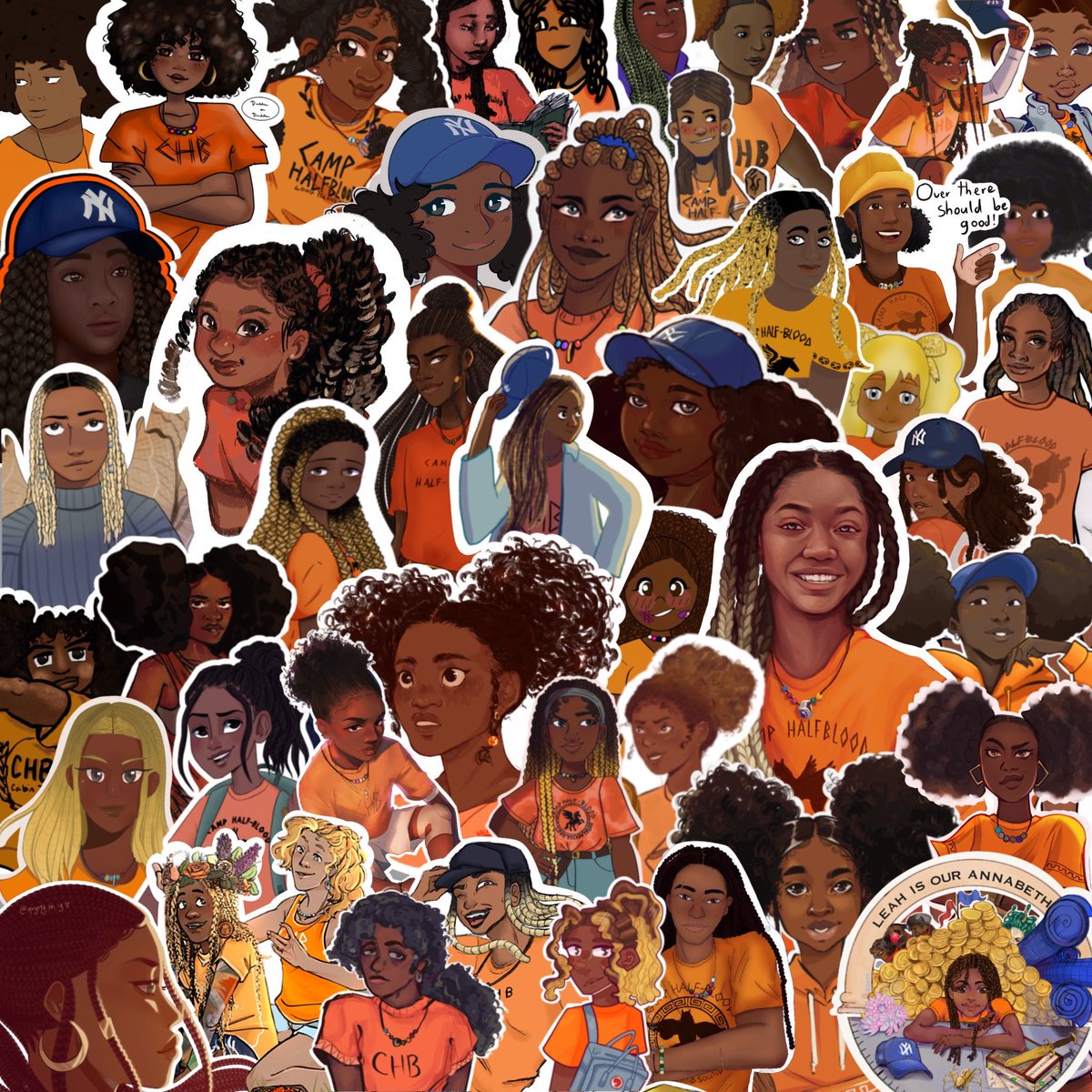 The Artists of the Riordanverse community wanted to show their support for #LeahisOurAnnabeth - we decided to do this collab, to show our love and excitement for her to play this role 🤍🦉<a href="/camphalfblood/">Becky Riordan 📚 🎬</a> <a href="/rickriordan/">Rick Riordan</a> <a href="/LeahSavJeffries/">Leah Sava Jeffries</a> (check quote retweets for individual pieces)