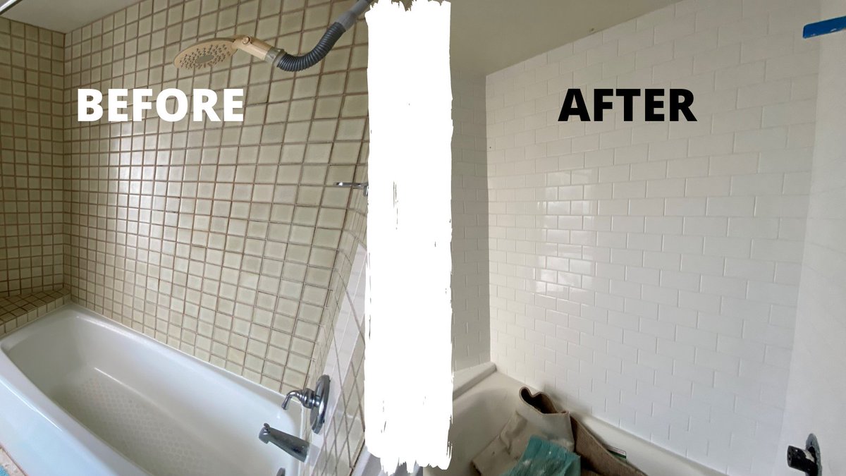 PutmanConstr's tweet photo. KONA CONDO UPDATE: This is the guest bathroom before and after new tile. It's amazing what updating tile and grout does for a bathroom!
#Hawaii #hawaiirealestate #hawaiibuilder https://t.co/waH6pX2zFz