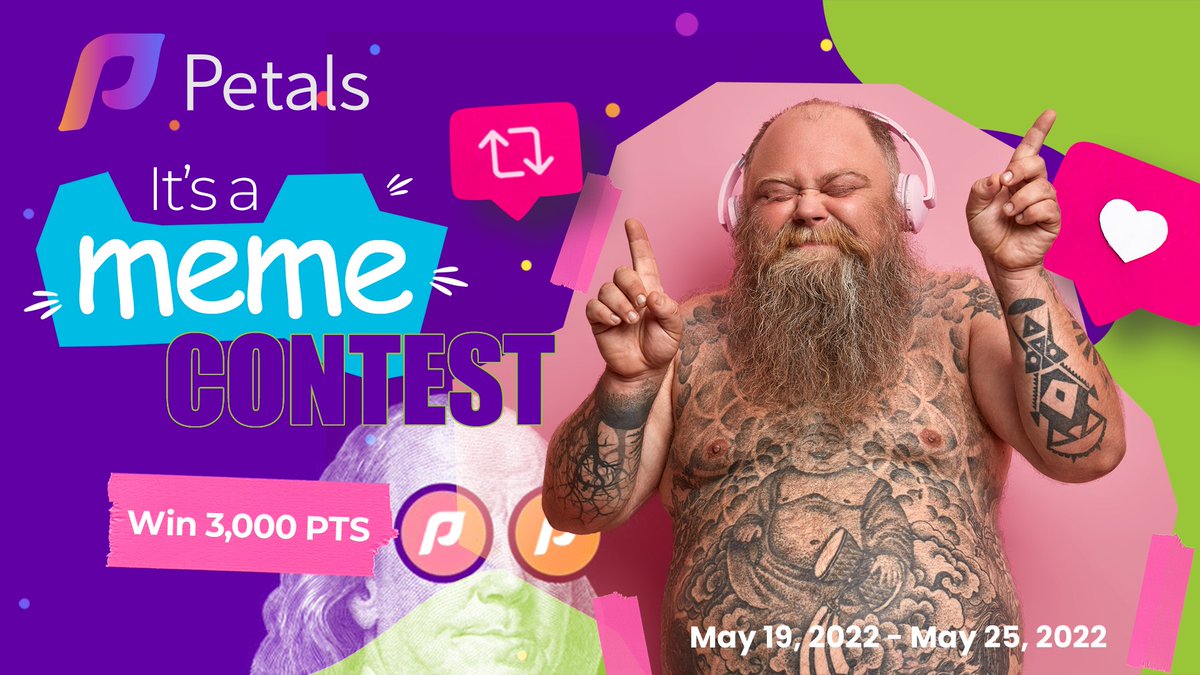 🎯#PETALSVIDEO MEME CONTEST📸

Make a Meme and Win from a #reward pool of 3000 $PTS!😍

⏰May 19, 2022 - May 25, 2022

💰Reward💰
🥇1st: 500 PTS
🥈2nd: 300 PTS
🥉3rd: 200 PTS
🎁20 $PTS for 100 winners

📝 Comment your #memes with a tag #PetalsVideo 💬