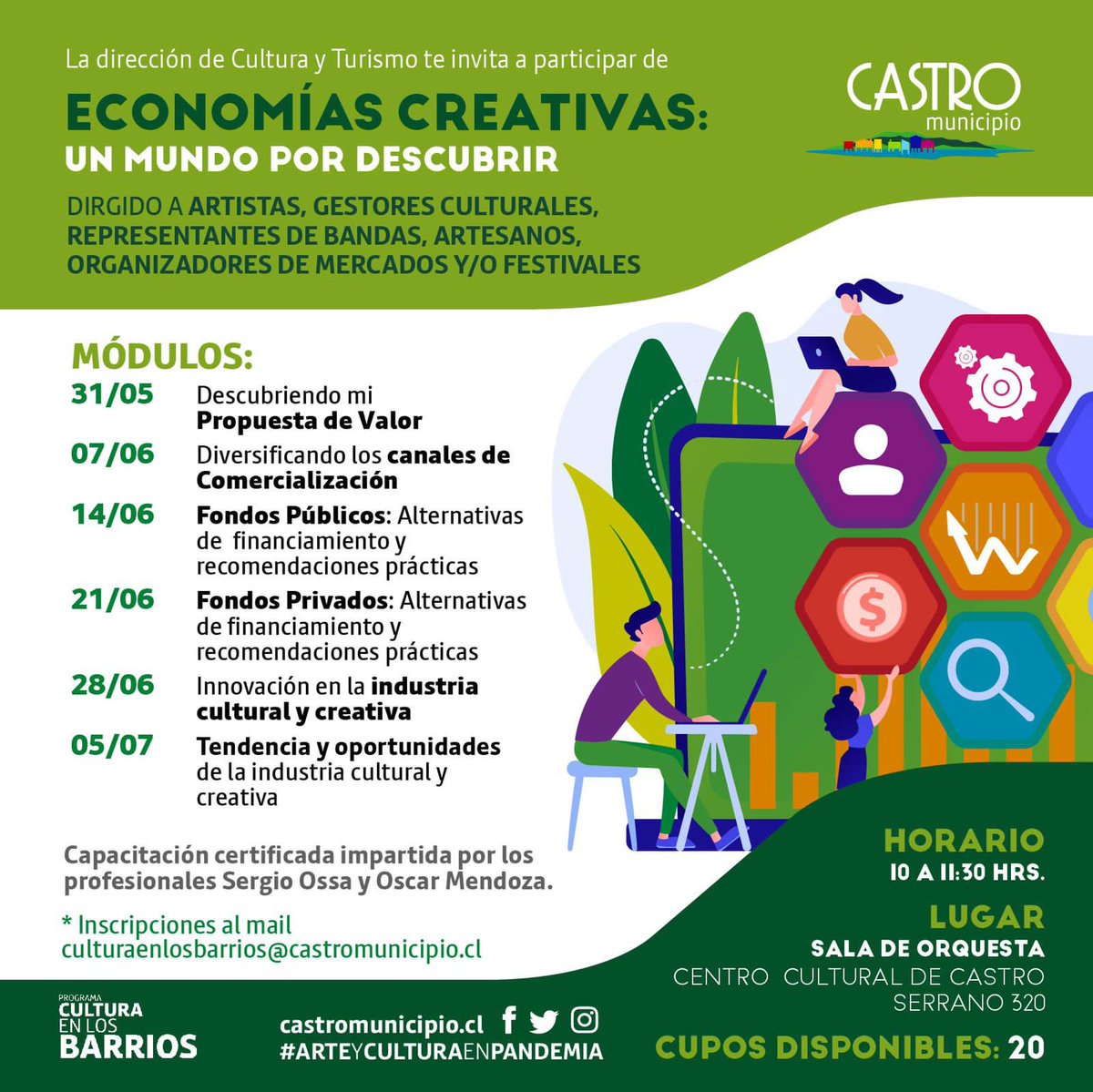 Oscarmendozza's tweet photo. Excelente oportunidad formativa para profesionales del arte y la cultura.
Todos invitados! 

#economianaranja #industriascreativas #gestioncultural https://t.co/dl5EfSFhxS