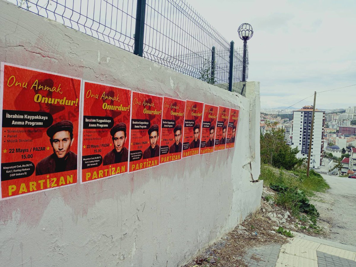 Gözaltı saldırısına rağmen Partizan tarafından Ankara Mamak’a bağlı Şirintepe, Şahintepe ve Tuzluçayır mahallelerinde komünist önder İbrahim Kaypakkaya’yı anma etkinliğine çağrı yapıldı.