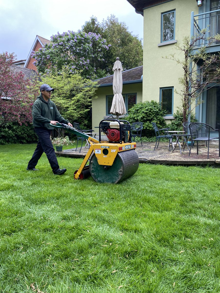 envirokingston's tweet photo. Lawns have a tendency to become uneven and lumpy over time. Earthworm castings, lawn mower ruts, digging animals, and the freeze/thaw cycles in the spring and fall will all disturb the smoothness of your lawn. That’s where Lawn Rolling can fix this! https://t.co/HgCSaSlqj8