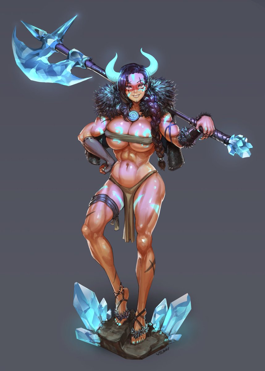 Time for my new art reveal/my Thicc thighs Thursday contribution!!!! Who is ready for some sexy ass viking with Thicc thighs and mommy milkers! 

Like ❤️ + Retweet ♻️ If you would want this in your bed tonight~