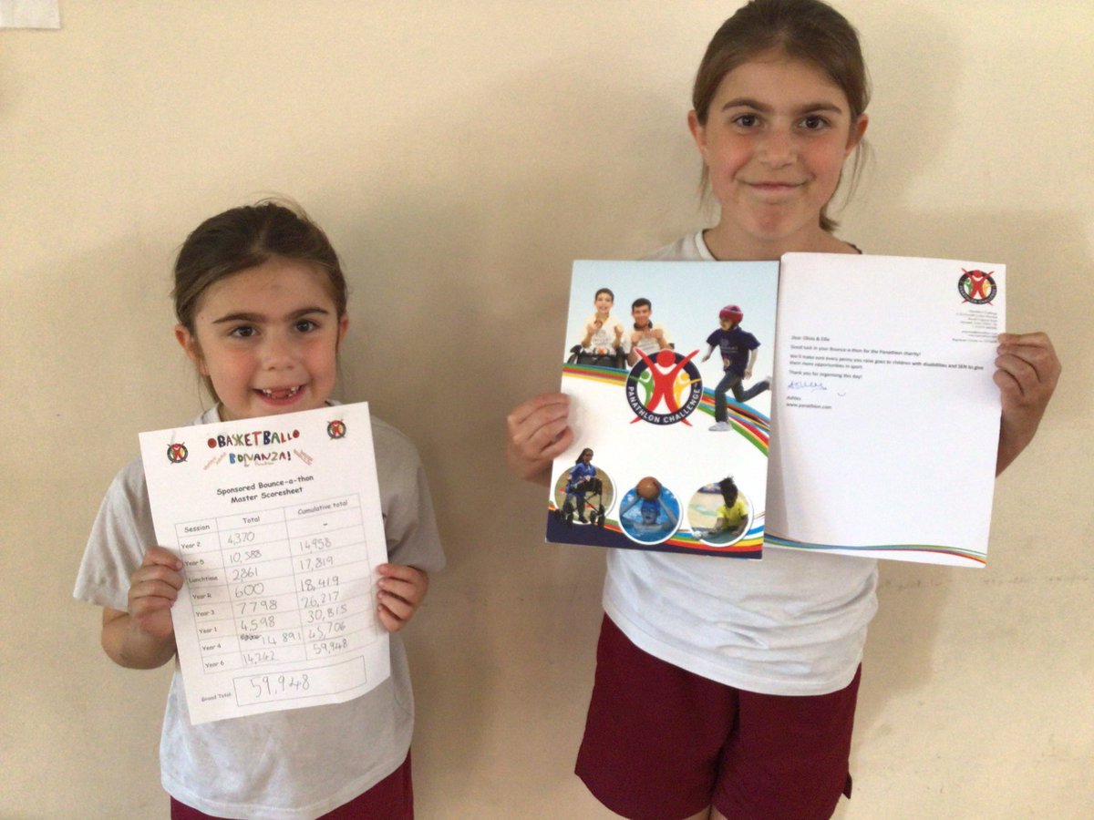 St. Peter's Catholic Primary School PE & Sport (@stpetersegpe) on Twitter photo What a day! Our final bounce-a-thon total was an incredible 59,948 bounces 🥳🏆nearly 3x our original target amount! So proud of all of our children, many of whom far exceeded their personal targets and of course Ellie and Olivia for helping us raise £275 for <a href="/Panathlon/">Panathlon Challenge</a> 🌟🏀⭐️🏀 What a day! Our final bounce-a-thon total was an incredible 59,948 bounces 🥳🏆nearly 3x our original target amount! So proud of all of our children, many of whom far exceeded their personal targets and of course Ellie and Olivia for helping us raise £275 for <a href="/Panathlon/">Panathlon Challenge</a> 🌟🏀⭐️🏀