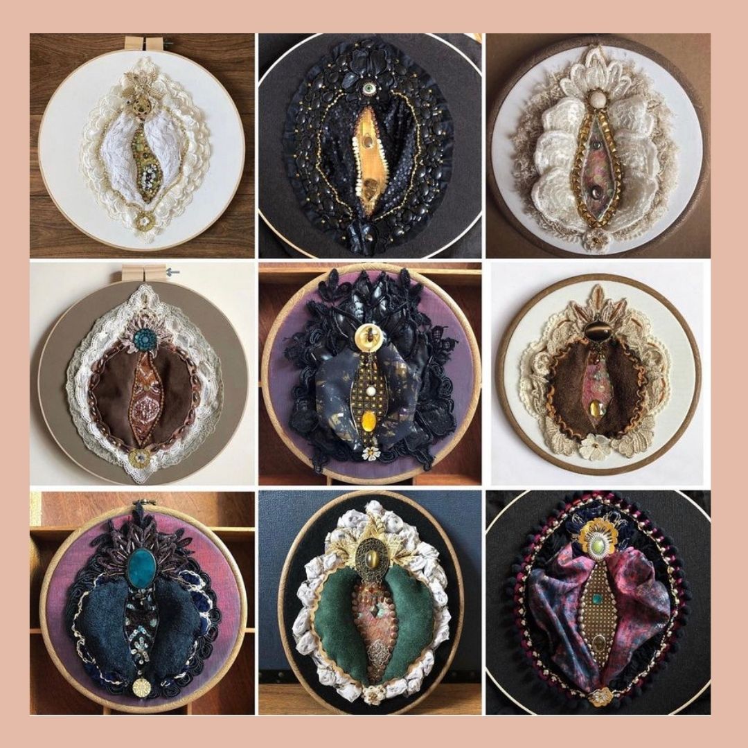How gorgeous are these embroidered vulvas from Atypicalstitch on Instagram?!😍