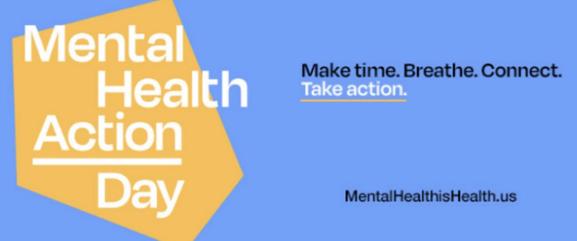 Today is Mental Health Action Day so take a minute to check-in and breathe. What will you do to take #MentalHealthAction? It could be the beginning of something great!
 
• Download Mental Health America toolkit at mhanational.org/mental-health-…