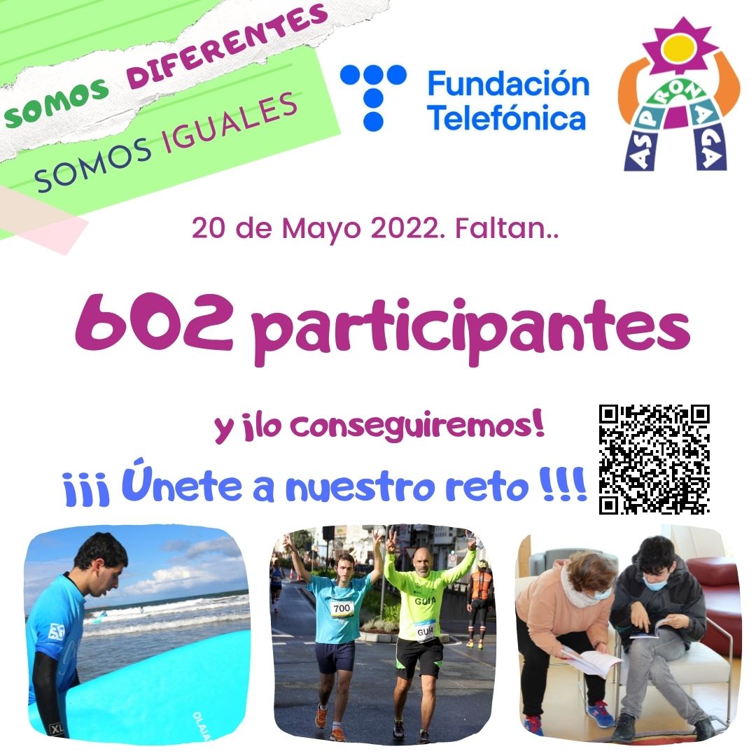 Aspronaga's tweet photo. 📣💪 ¡¡¡Buenas noticias!!! Superados los 6.000 Kilómetros !!!! 💪 Sois l@s mejores!!!!! Pero aún OS NECESITAMOS !!! Nos faltan 602 participantes para ganar el reto del voluntariado de @fundacionTef  No te lo pienses más, INSCRÍBETE YA!!! PORFAA!!!
https://t.co/ES53g6O5Yt https://t.co/xqrwcsoQLu