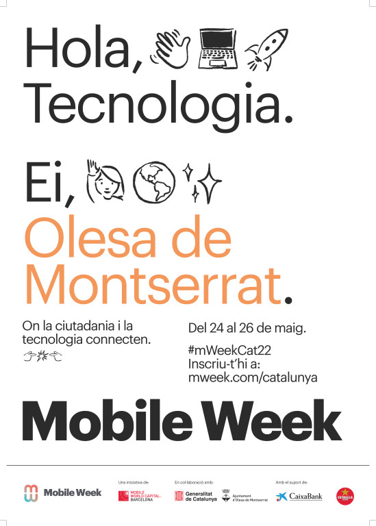 AjuntamentOlesa's tweet photo. 🔴 Olesa acull una desena d’activitats de la Mobile Week Catalunya, del 24 al 26 de maig⤵️
📱 Aquestes jornades tenen com a objectiu minimitzar la bretxa digital de la ciutadania.
➕ Llegeix la #notícia: https://t.co/zstB0foqJb
@mWeek_MWC
#Olesa #mweekcat22 #mWeekOlesa https://t.co/ZqunWJSUtw