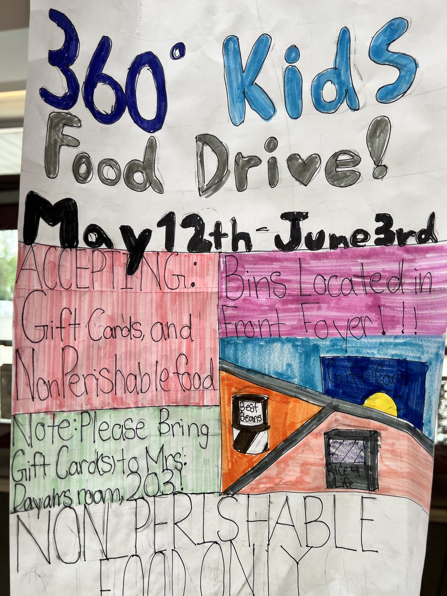VColabawalla's tweet photo. Food drive for 360 Kids ⁦@BayviewHillES⁩ https://t.co/gan4894TRH