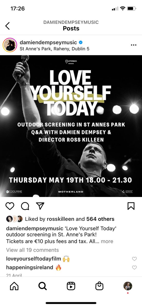 Short notice but if anyone wants 3 free tickets to Damo movie in st Anne’s park tonight dm me