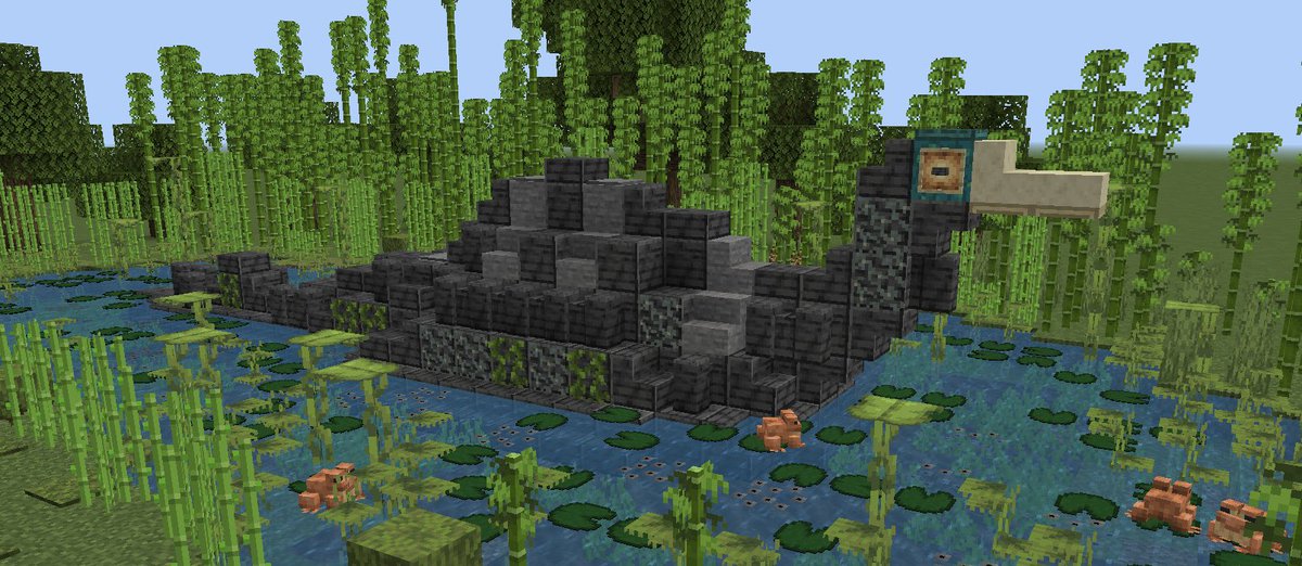 WandErful_art's tweet photo. Who said that #Minecraft is not a platform for #paleoart?
#PrehistoricPlanet #deinocheirus 🦆 https://t.co/Tri5jBMiKR