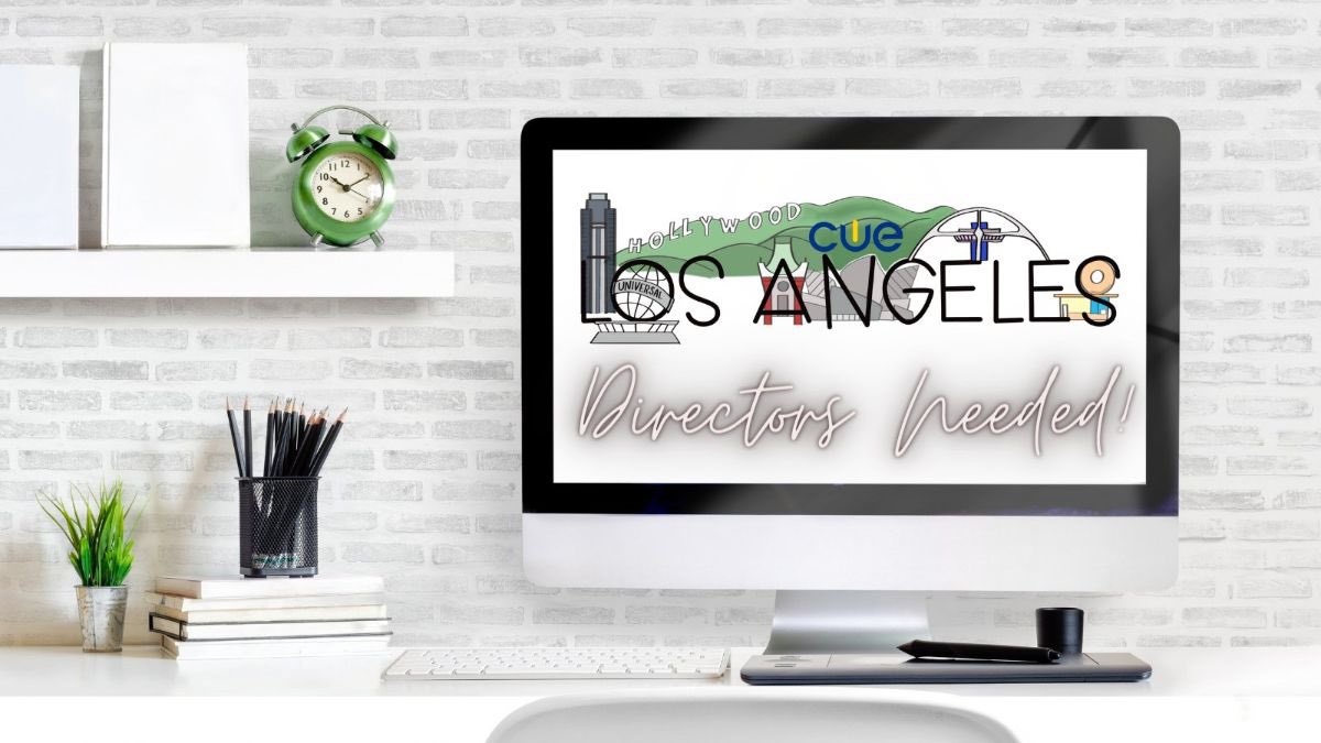 ￼
We Need You! Do you want to be more involved with your local #CUE affiliate?
Want to join our CUELA Board of Directors? We're looking for new board members to join our team for the 2022-2025 period.

Apply today: bit.ly/3N7uaNF
#wearecue