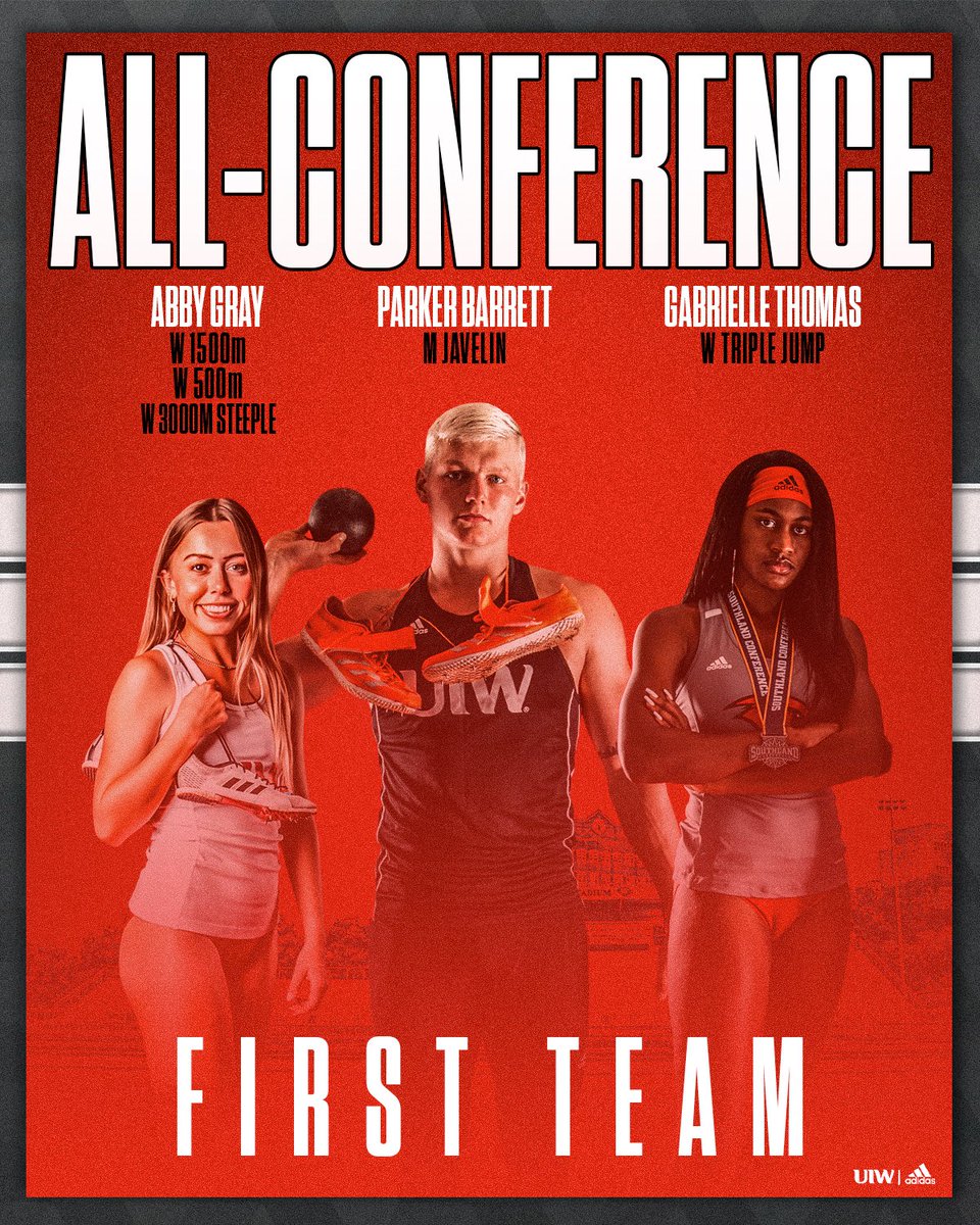 UIWTrackXC's tweet photo. Congratulations to our 3️⃣ student-athletes being named to the @SouthlandSports First-Team All-Conference‼️🥇 

Including Newcomer of the Year, Abby Gray👏

#TheWord | #4eachother https://t.co/d9RTZtHtV0