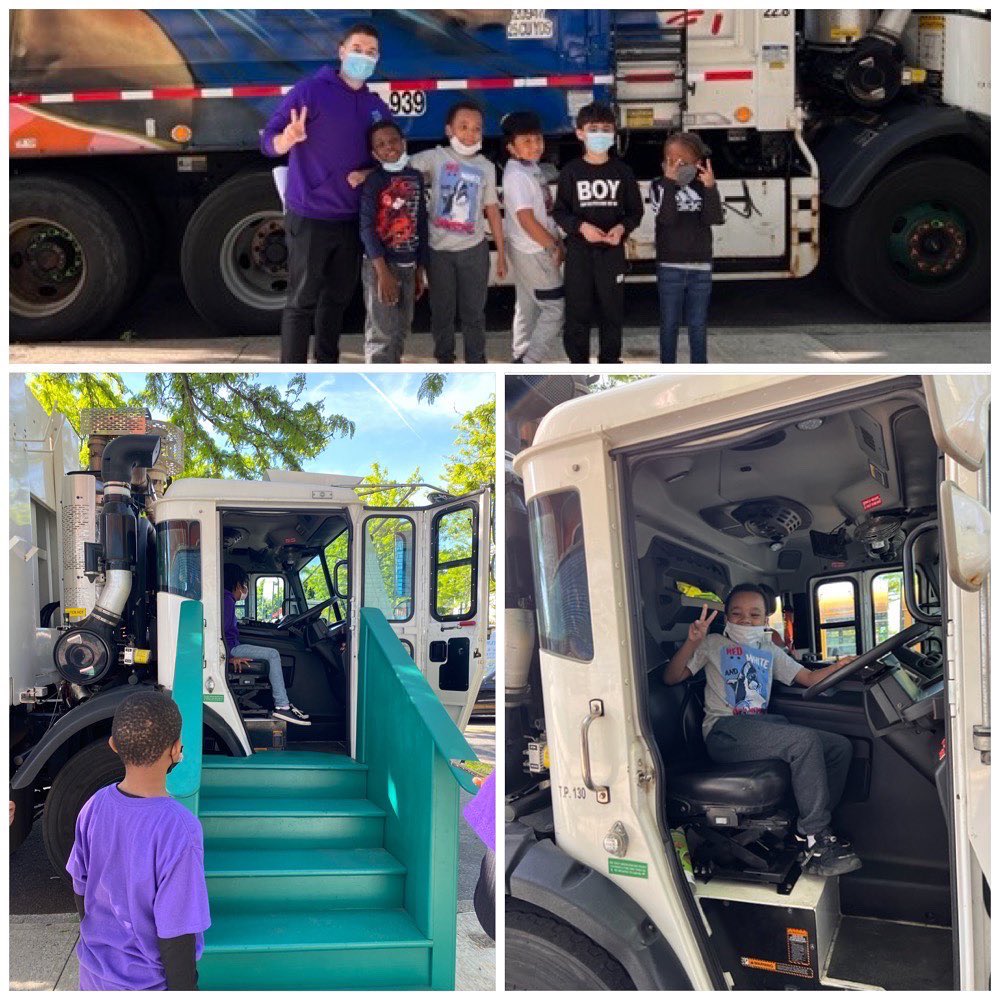 KPs326's tweet photo. P.S.326 received a visit from the DSNY! "Touch a Truck" is a special exhibition for students to learn more about sanitation and get up and close with a sanitation vehicle. #ps326 #dsny #nycpublicschools https://t.co/w18KYoIjZq