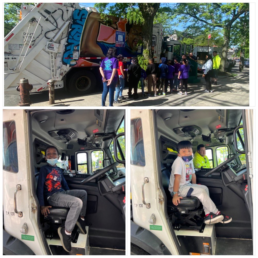 KPs326's tweet photo. P.S.326 received a visit from the DSNY! "Touch a Truck" is a special exhibition for students to learn more about sanitation and get up and close with a sanitation vehicle. #ps326 #dsny #nycpublicschools https://t.co/w18KYoIjZq