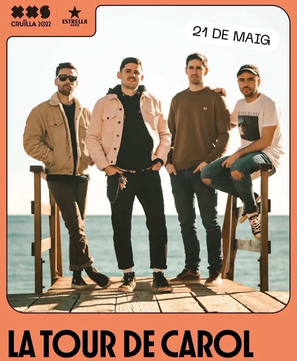 #AvuiSona <a href="/latourdecarol/">La Tour de Carol</a>, que aquest dissabte actuen a l'#AntigaFàbrica d'<a href="/EstrellaDammCat/">Estrella Damm Cat</a> de #Barcelona, dins del <a href="/cruillabcn/">FESTIVAL CRUÏLLA</a> XXS!

El seu concert començarà a les 12h, i les entrades costen 3€ 👇