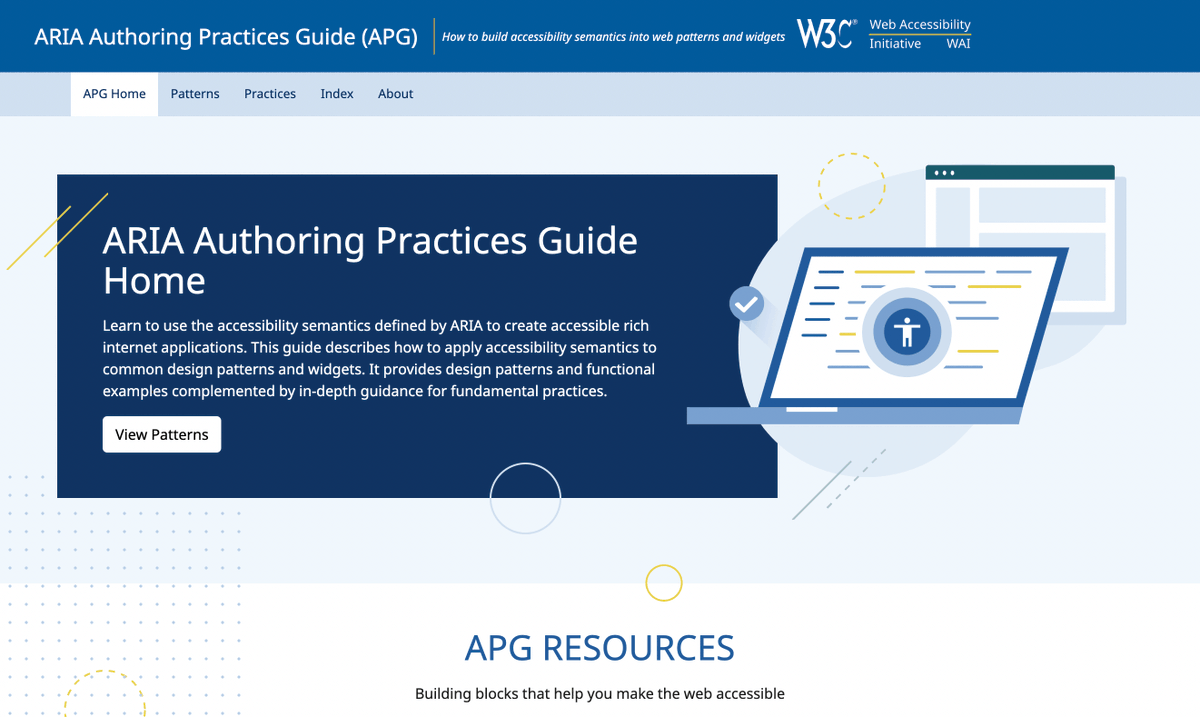 We are excited to launch a redesigned ARIA Authoring Practices Guide (APG) with the @w3c_wai! You can learn more about the project in our latest blog post 👇🏾
bocoup.com/blog/redesigni…
#ARIAapg #accessible #w3c #a11y #accessibility #GAAD #GAAD2022