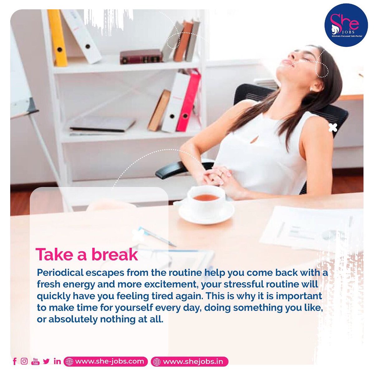 SheJobs's tweet image. “𝗪𝗼𝗿𝗸𝗶𝗻𝗴 𝘄𝗼𝗺𝗲𝗻 𝗺𝗲𝗻𝘁𝗮𝗹 𝗵𝗲𝗮𝗹𝘁𝗵 𝘁𝗼𝗼𝗹 𝗸𝗶𝘁” will empower women to measurably improve their mental health. Visit our site 🌐- shejobs.in
she-jobs.com

#mentalhealthmatters #WomenSupportingWomen #SheForHer #skills #skilledjobs #jobs