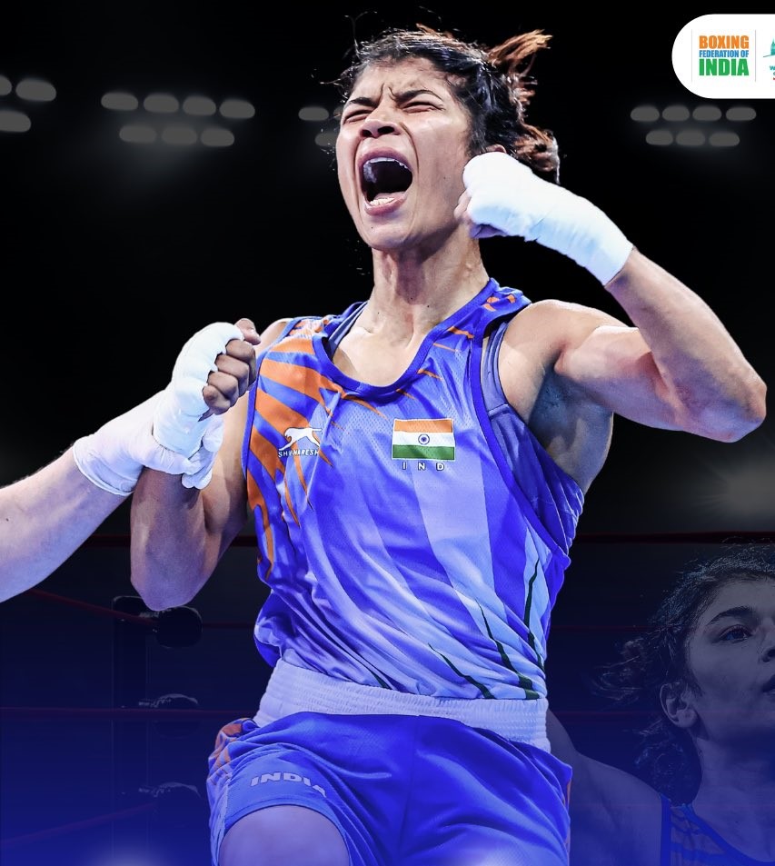 ani_digital's tweet photo. Dominating Nikhat Zareen strikes gold in Women's World Boxing C'ships; India end campaign with 3 medals

Read @ANI Story | https://t.co/dGubHEo5F6
#NikhatZareen #Indianboxing #IBAWWC2022 #IstanbulBoxing https://t.co/KeRyDDBhKk