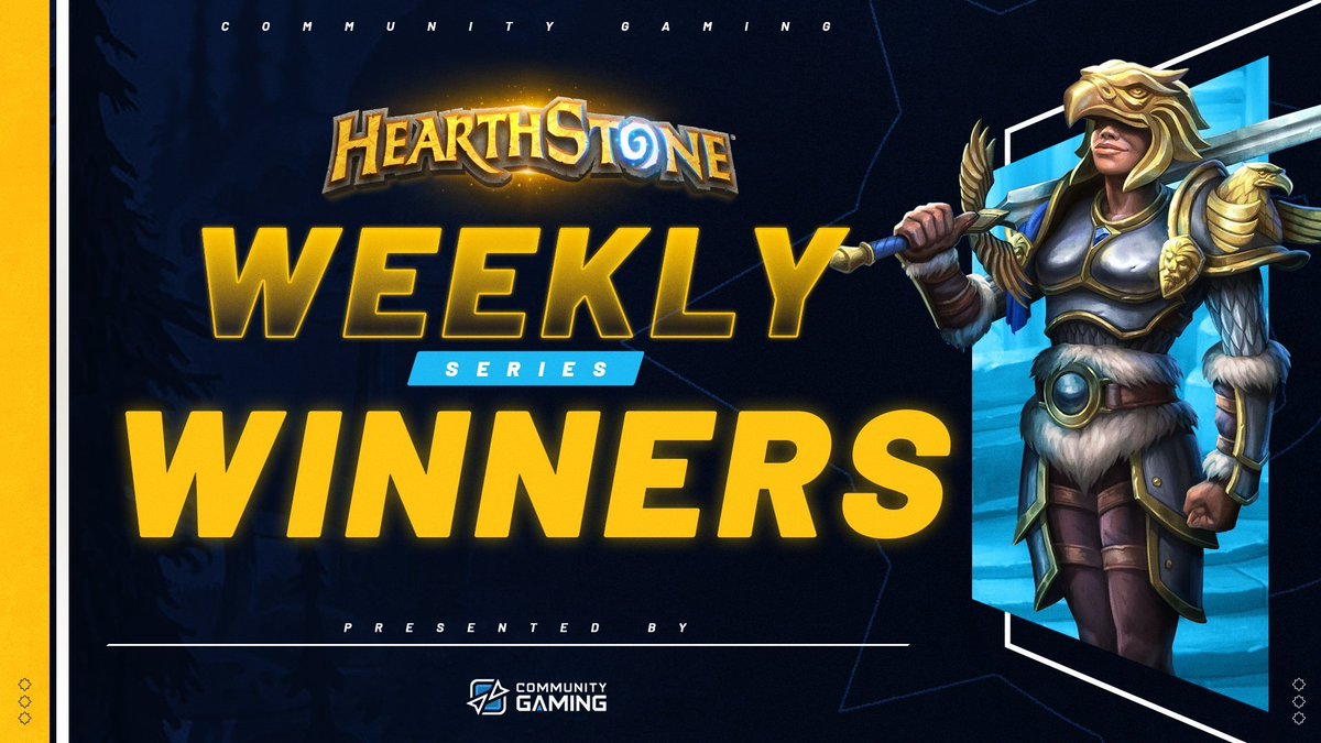 CommunityGaming's tweet photo. TAVERN WINNERS 🍻
Shoutout to the WINNERS of this week's #Hearthstone Wednesday Weekly! #HSEsports
🥇 #juniorgocj - $250 + $75 $USDC
🥈 #Kazanova - $150 + $25 $USDC
Take a peek and sign up for next week's below👇🔗https://t.co/y3eAQOZgwA https://t.co/vvpo2QjqVS