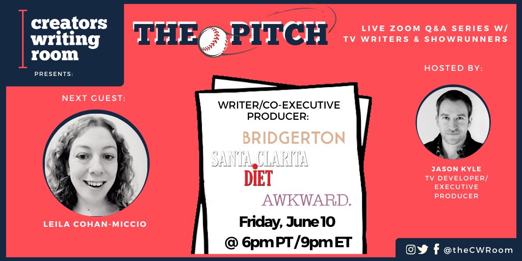 theCWRoom's tweet photo. Creators, something to add to your #June calendar. Hosted by @GetMeJasonKyle! #writers #Bridgerton #Regitser here: https://t.co/ldhzJXj1lh https://t.co/j0QISBdVWj