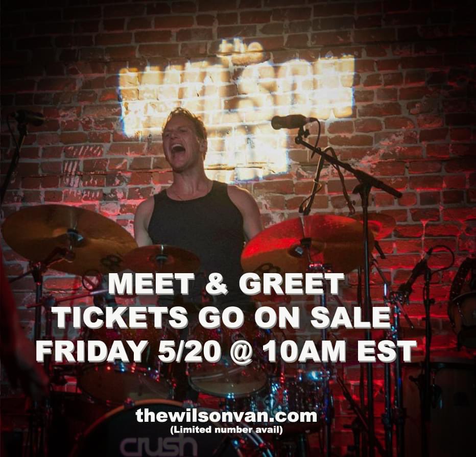 The Wilson Van (@thewilsonvan) on Twitter photo 🚨 ALERT 🚨 Limited number of Meet & Greet tickets go on sale tmrw (5/29) 10am est 🤘🏼#RockWithPurpose <a href="/MarkWilsonTV/">Mark Wilson FOX13</a> <a href="/paulbwilson67/">Paul Wilson</a> <a href="/patrickwilson73/">patrick wilson</a> Only a handful of GA tix remain for next weekend’s benefit show at <a href="/JannusLive/">Jannus Live</a> Get them here wv2022.givesmart.com 🚨 ALERT 🚨 Limited number of Meet & Greet tickets go on sale tmrw (5/29) 10am est 🤘🏼#RockWithPurpose <a href="/MarkWilsonTV/">Mark Wilson FOX13</a> <a href="/paulbwilson67/">Paul Wilson</a> <a href="/patrickwilson73/">patrick wilson</a> Only a handful of GA tix remain for next weekend’s benefit show at <a href="/JannusLive/">Jannus Live</a> Get them here wv2022.givesmart.com