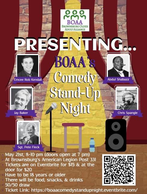 Don’t forget to get your tickets to BOAA’s Comedy Stand-Up Night to help raise money for free activities for senior citizens!! Link in bio for tickets!! 🎭#BOAAComedyStandUpNight