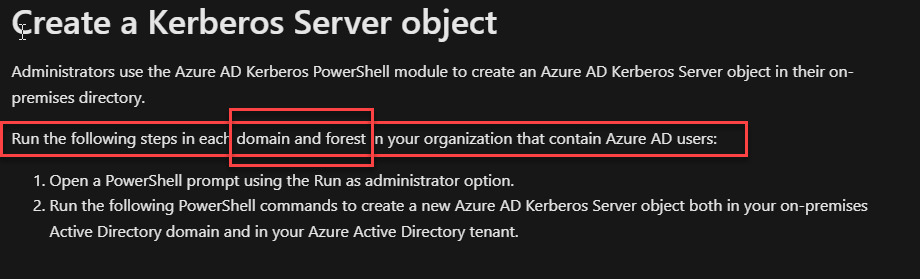 AdamGrossTX's tweet image. [Semi-Pro Tip] When setting up #HybridCloudTrust for #WindowsHelloForBusiness, be sure to add the AzureADKerberos RODC to EACH DOMAIN that has users who will use it

#AskMeHowIKnow #RTFM #MVPBuzz

Thanks @ajf8729 @ccatlett1984 @SteveSyfuhs @sandy_tsang 

docs.microsoft.com/en-us/azure/ac…