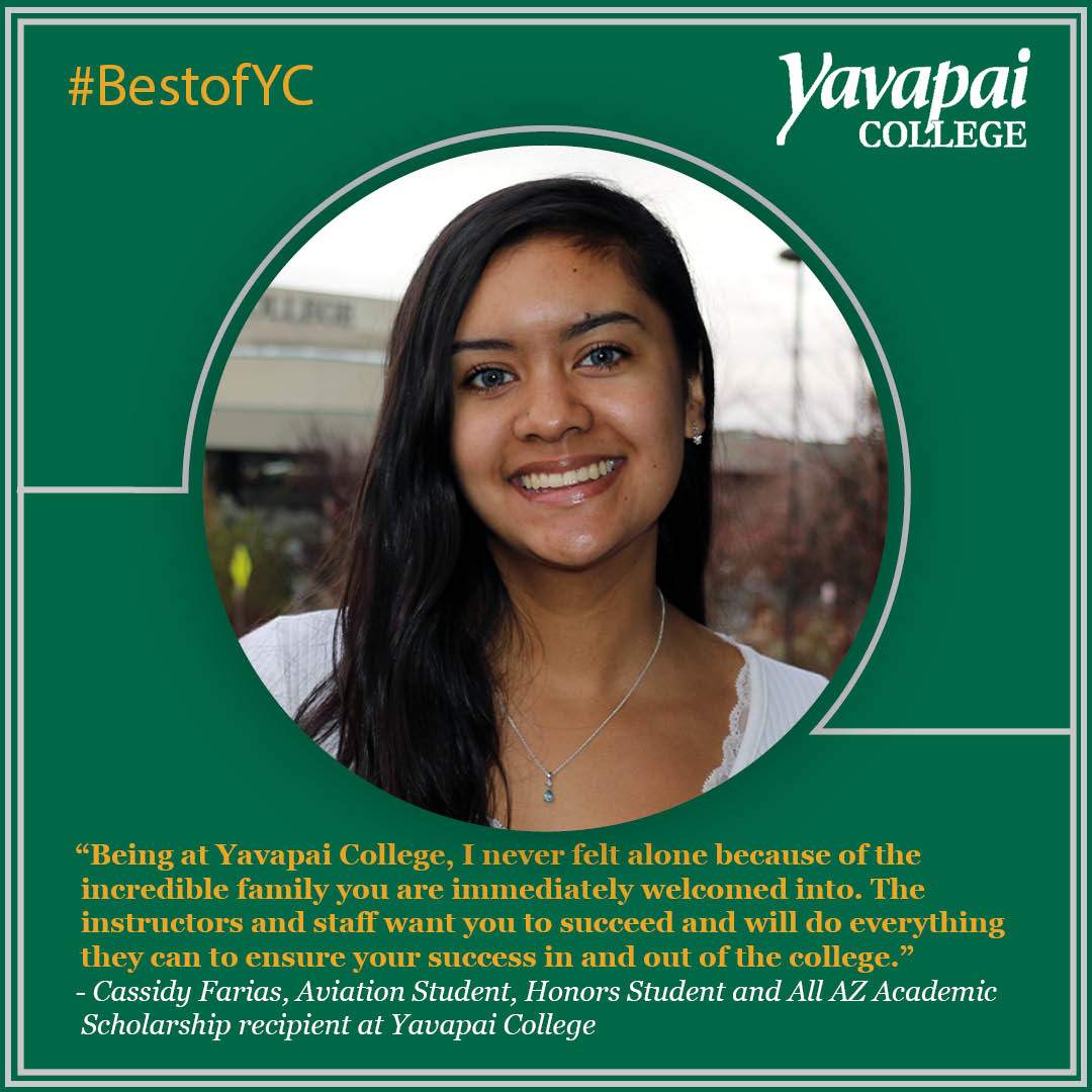 Cassidy didn’t let anything hold her back and she built a career. Yavapai College has the tools to help any student create their future. 

Invest in Arizona’s future. Arizona Community Colleges.