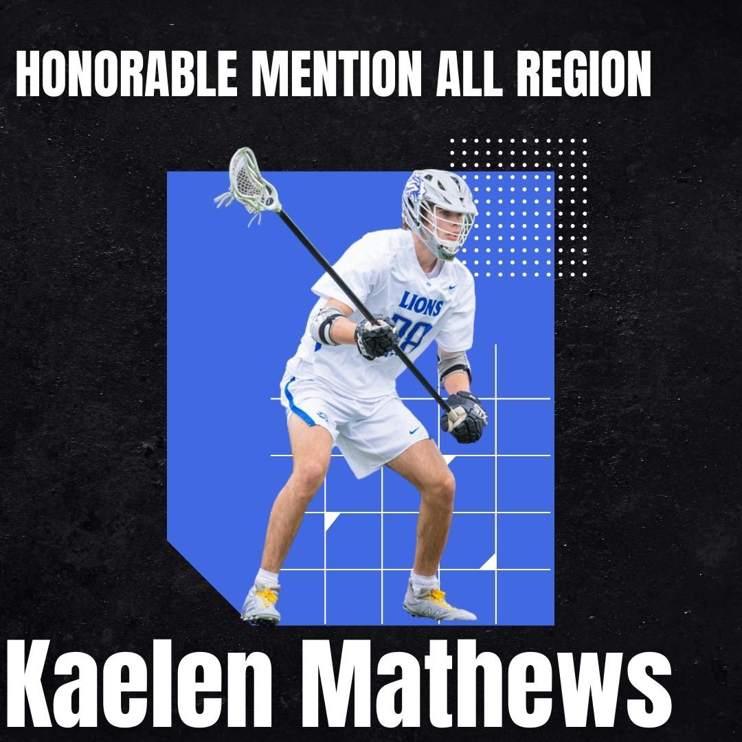 Congratulations to senior defenseman Kaelen Mathews for receiving all region honorable mention recognition!