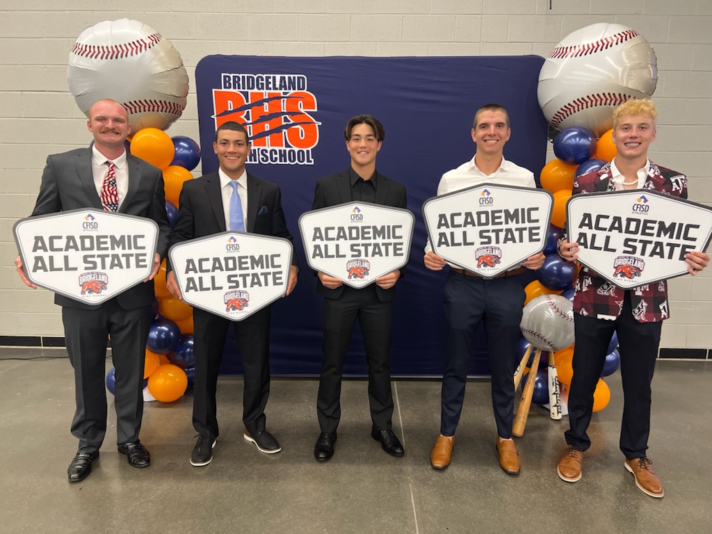 BridgelandBsb's tweet photo. Congratulations to these Seniors that were awarded Academic All-State honors! 

Murphy Brooks
Nico Fernandez
Justin Kim
Ryan Williams
Robert Roff

Proud of what y'all have accomplished on the field and in the classroom! https://t.co/zLtpo42gut