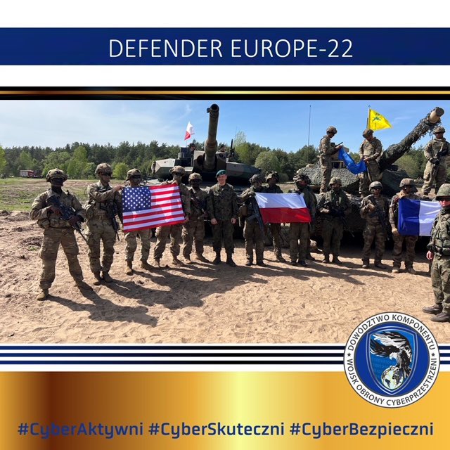 Ćwiczenia takie jak #DefenderEurope22 pozwalają nam udoskonalać interoperacyjność zwiększając gotowość do działania.

Dziś uczestniczyłem w demonstracji epizodu taktycznego, który pokazał, że jesteśmy w pełni gotowi i zdolni do reagowania na zagrożenia - wniosek: JEST MOC❗️💪