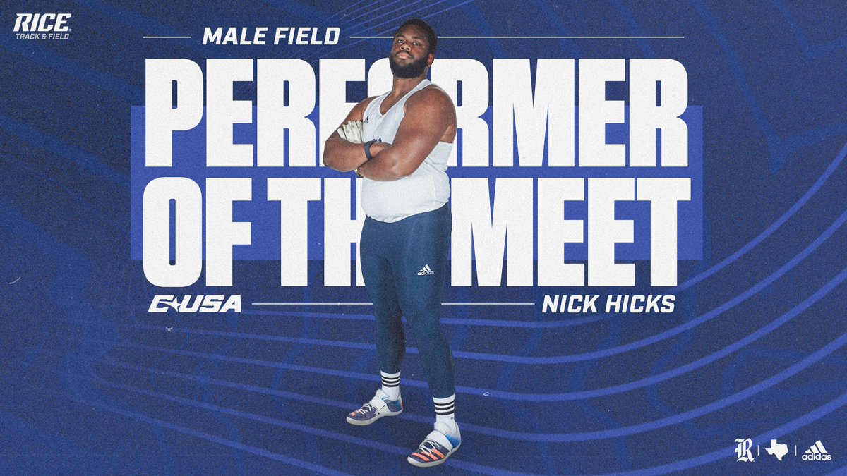 After winning 🥇 in the hammer and 🥉 in the discus, <a href="/NickHicks77/">Nicholas Hicks</a> has been named the #CUSATF Male Field Performer of the Meet!

📰 » RiceOwls.co/HicksPOM

#GoOwls👐 x #RFND