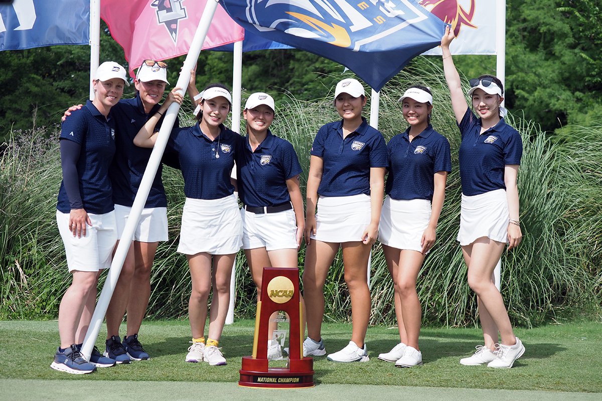 EmoryAdmission's tweet photo. ๐๐ Emory's newest varsity sport, women's golf, wins the NCAA DIII championship: the 31st in dept. history and 2nd for this academic year. Men's swimming and diving taking the first. https://t.co/GWKoNcAsmz #EmoryUniversity #EmoryCommunity #EmoryAdmission #EmoryAthletics https://t.co/GaAKKV3MHl