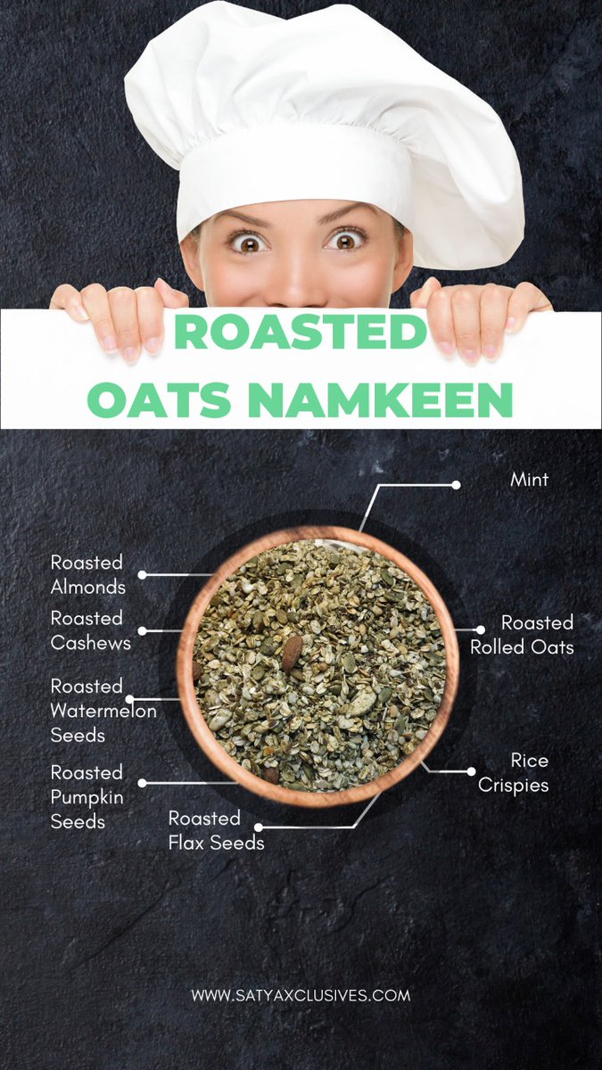 satyaxclusives's tweet photo. Roasted Oats namkeens for healthy binging.
#satyaxclusives #oats #namkeen #munchies #seeds #dryfruits #granola #healthyfood #healthyeating https://t.co/gngO194PB4