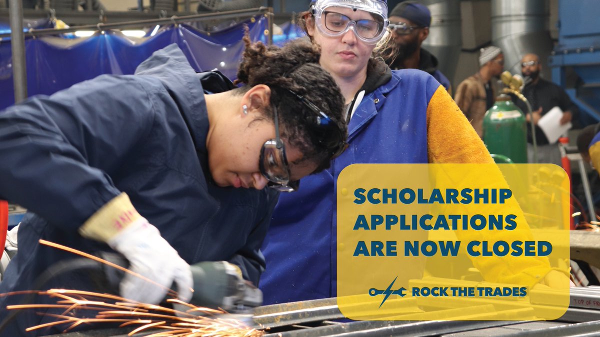 rockthetrades's tweet photo. Applications for the Rock the Trades Scholarship are now closed and the selection process is in progress. Stay tuned for additional updates and scholarship opportunities. #skilledtrades #scholarship https://t.co/O2aZc4z9IB