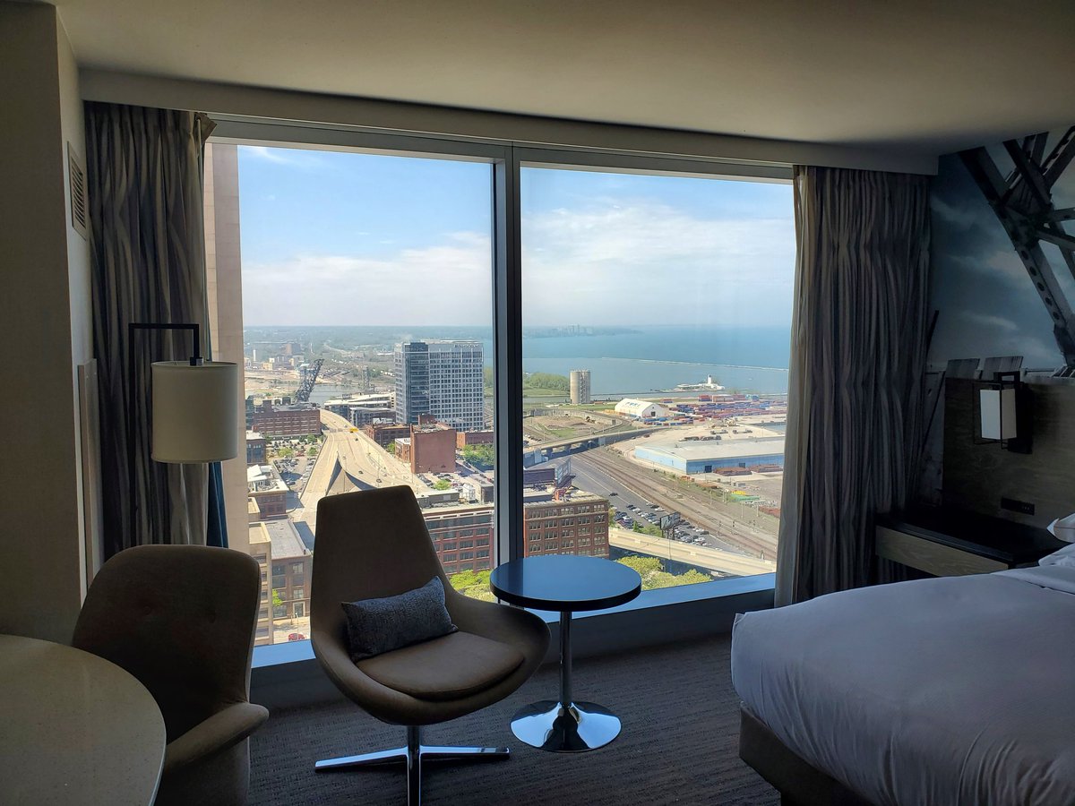 Beautiful waterfront views, 65 degrees, and sunny. Is this Los Angeles or Cleveland? #AAES2022