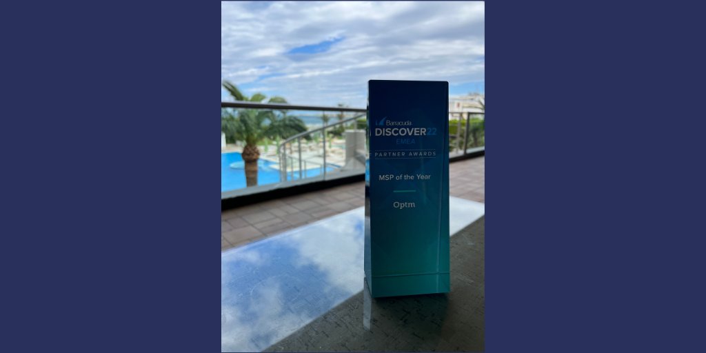 cyberightinc's tweet photo. Optm is thrilled be recognized as MSP Partner of the Year at @Barracuda's Partner Conference "Discover22" in Athens! #CudaDiscover22 #BarracudaNetworks #DataProtection #NetworkSecurity #ApplicationSecurity https://t.co/U3KiALe5lC