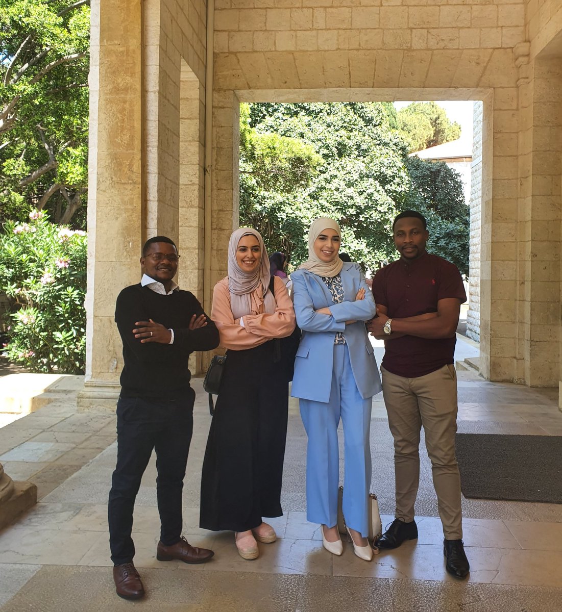 With our brilliant international colleagues ❤️
<a href="/FrankKutensa/">Kutensa Frank</a> from Uganda 🇺🇬 
<a href="/IsaacKamera/">Isaac Phiri</a> from Malawi 🇲🇼 
We're almost there...🎓
<a href="/FHS_AUB/">Faculty of Health Sciences at AUB</a> <a href="/AUBMCF/">AUB - Mastercard Foundation Scholars Program</a>