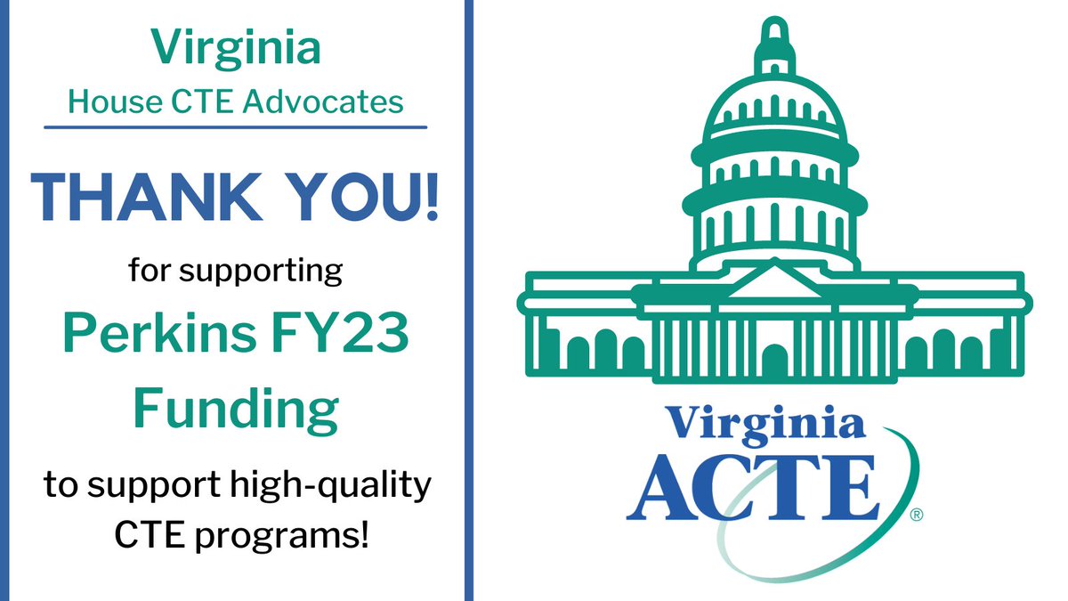 ACTEpolicy's tweet photo. This afternoon, thanks go out to our Virginia #careerteched advocates: @RepElaineLuria, @GerryConnolly, @RepMcEachin, and @RepSpanberger! https://t.co/QH4j57jOuA