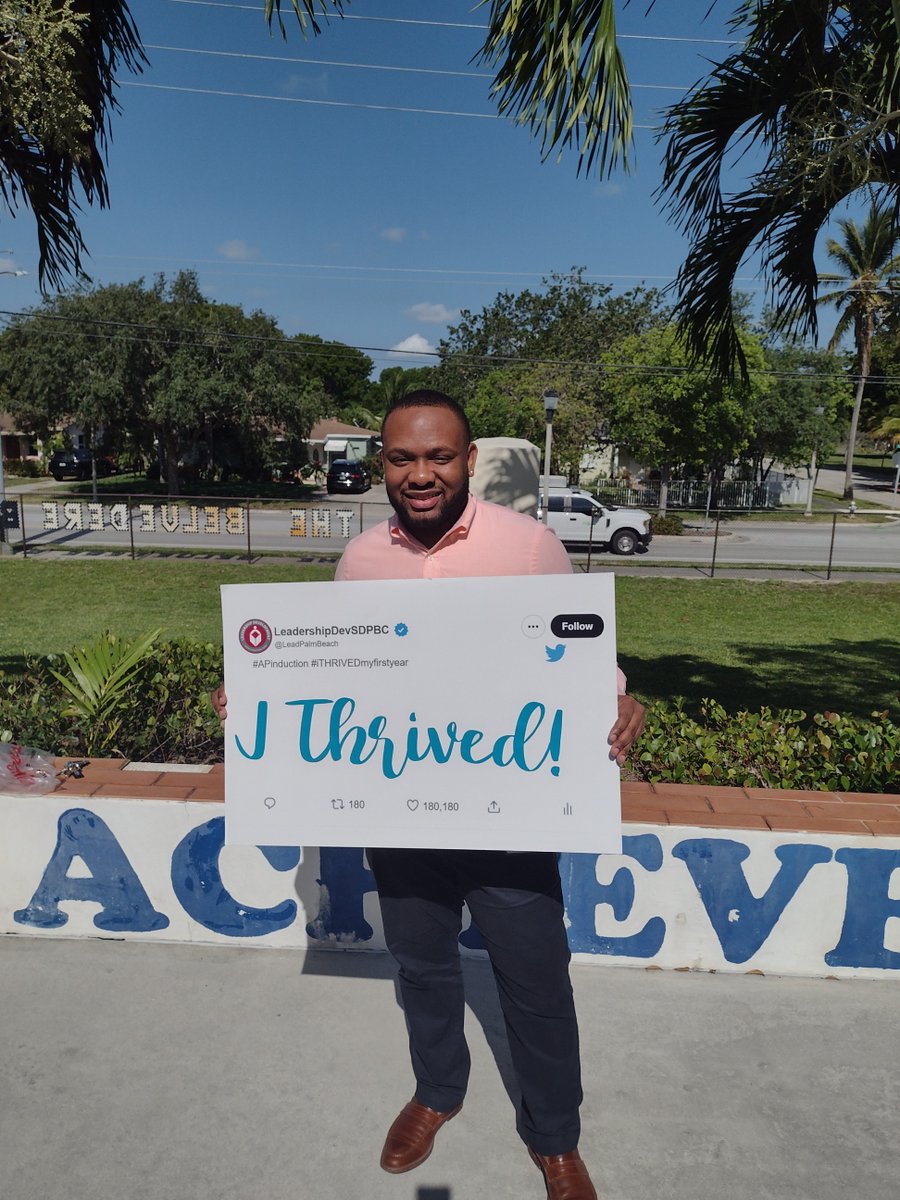 The Leadership Development team would like to congratulate Scott Gayle for thriving his first year as an assistant principal at Belvedere Elementary. Keep thriving! 🏆⭐ #APInduction #TopTalentGrowsHere #LeadersGrowingLeaders