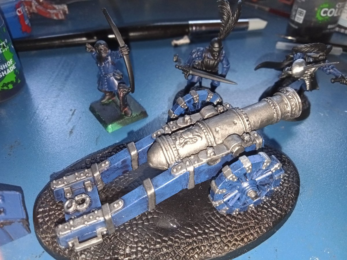 NeldorethMinis's tweet photo. Poco a poco va avanzando el cañón los ingenieros están haciendo buen trabajo con la restauración.
#WarhammerCommunity #warhammer #Warmongers #AoS #fantasy #Middenheim https://t.co/YjkgIK2ITq